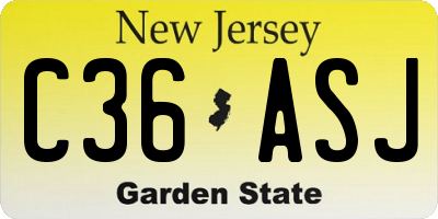 NJ license plate C36ASJ