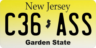 NJ license plate C36ASS
