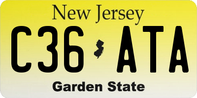 NJ license plate C36ATA