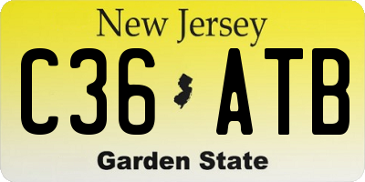 NJ license plate C36ATB