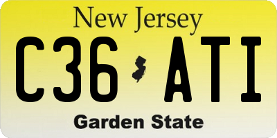 NJ license plate C36ATI