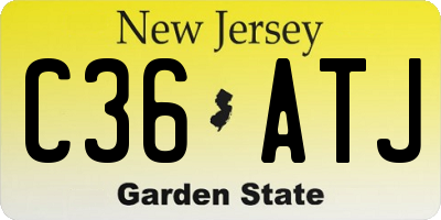 NJ license plate C36ATJ