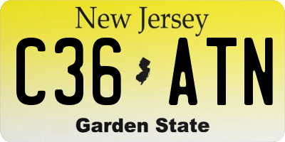NJ license plate C36ATN