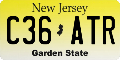 NJ license plate C36ATR