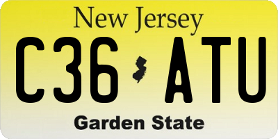 NJ license plate C36ATU