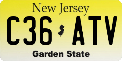NJ license plate C36ATV