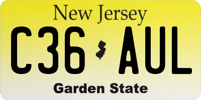 NJ license plate C36AUL