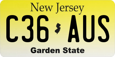 NJ license plate C36AUS