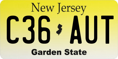 NJ license plate C36AUT