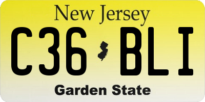 NJ license plate C36BLI