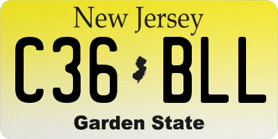 NJ license plate C36BLL