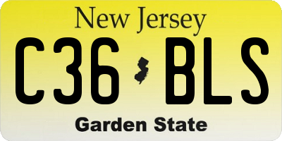NJ license plate C36BLS