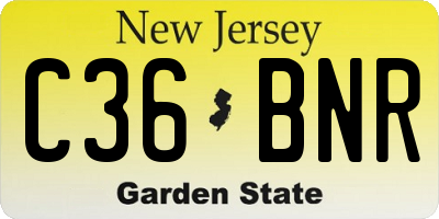 NJ license plate C36BNR