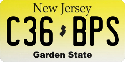 NJ license plate C36BPS