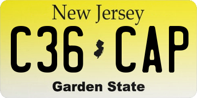 NJ license plate C36CAP