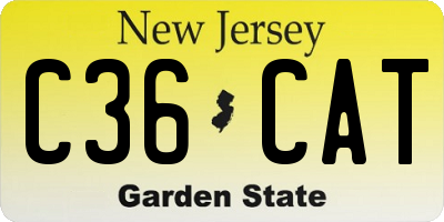 NJ license plate C36CAT
