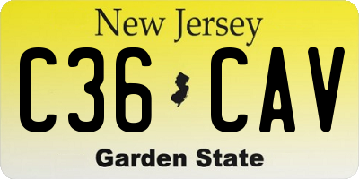NJ license plate C36CAV