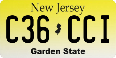NJ license plate C36CCI