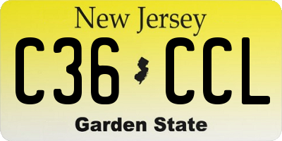 NJ license plate C36CCL