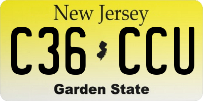 NJ license plate C36CCU