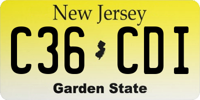 NJ license plate C36CDI