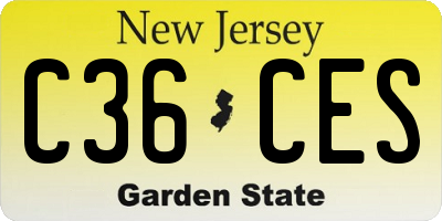 NJ license plate C36CES