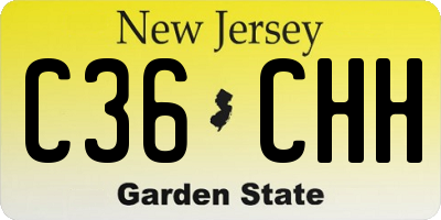 NJ license plate C36CHH