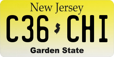 NJ license plate C36CHI