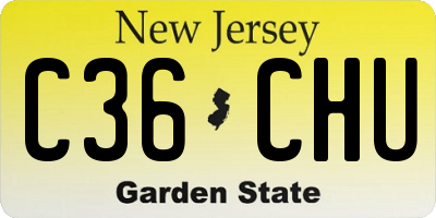 NJ license plate C36CHU