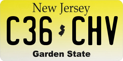 NJ license plate C36CHV