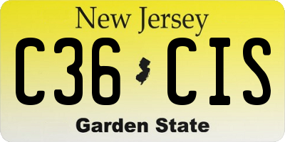NJ license plate C36CIS