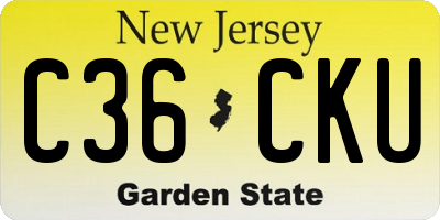 NJ license plate C36CKU