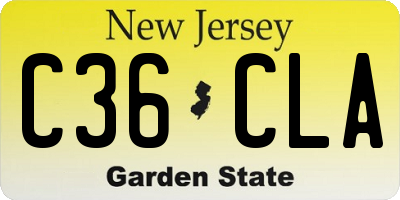 NJ license plate C36CLA