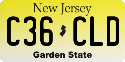 NJ license plate C36CLD