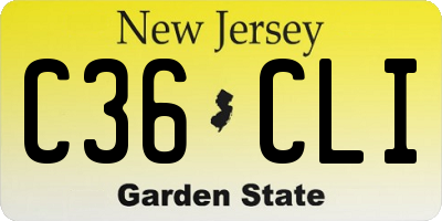 NJ license plate C36CLI