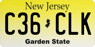 NJ license plate C36CLK