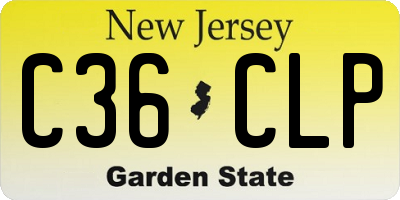 NJ license plate C36CLP