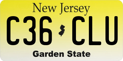 NJ license plate C36CLU