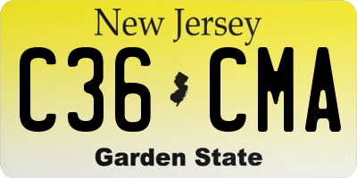 NJ license plate C36CMA