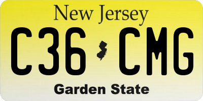 NJ license plate C36CMG
