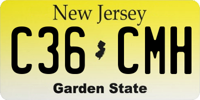 NJ license plate C36CMH