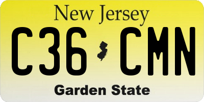 NJ license plate C36CMN