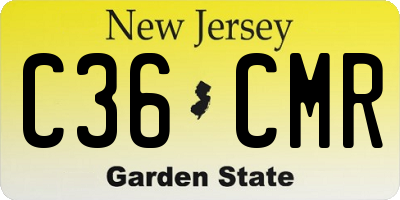 NJ license plate C36CMR