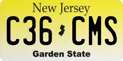 NJ license plate C36CMS