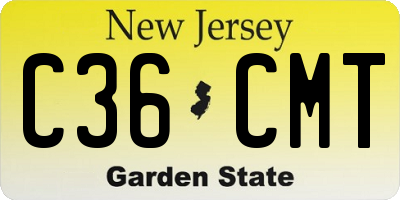 NJ license plate C36CMT
