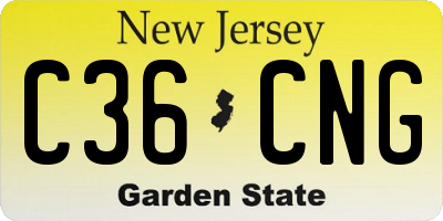 NJ license plate C36CNG