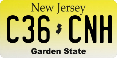 NJ license plate C36CNH