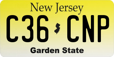NJ license plate C36CNP