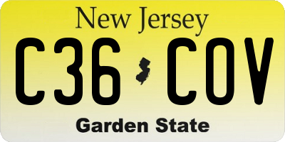 NJ license plate C36COV