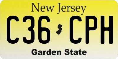 NJ license plate C36CPH